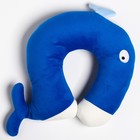 Детская подушка для путешествий «Кит», цвет синий - фото 107090407