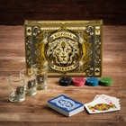 Gift set of goblets and a set of poker "Governor of poker" Gift set of goblets and a set of poker "Governor of poker"