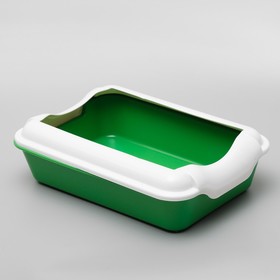 Туалет с бортом, 40 х 11 см, зеленый/темно-зеленый