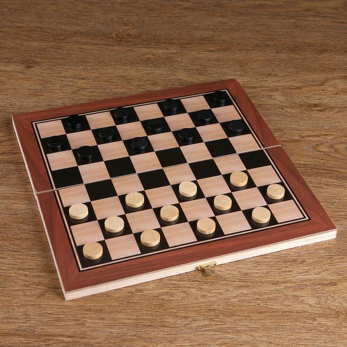 Игровой набор 2 в 1: шашки и нарды, поле 34 × 34 см