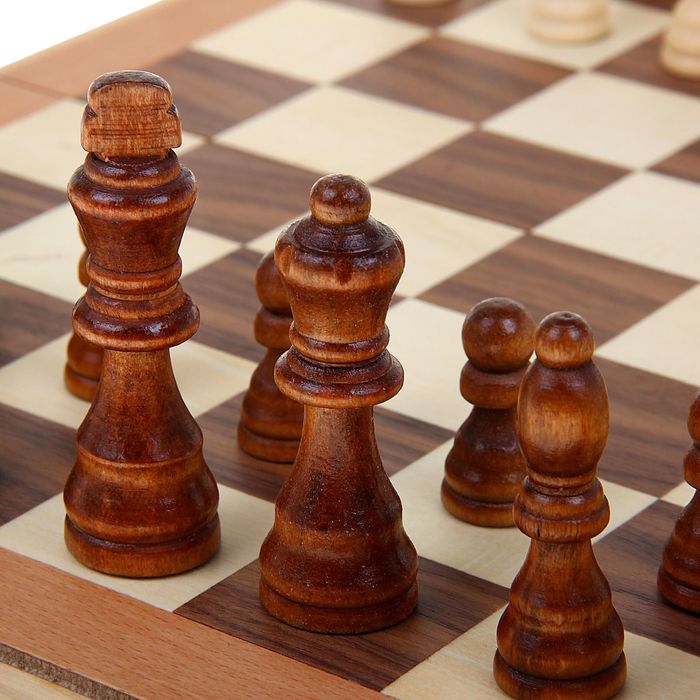 Игра настольная 3 в 1: нарды, шахматы, шашки, поле 40 × 40 см