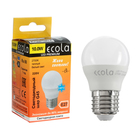 Лампа светодиодная Ecola globe LED Premium, G45, 10 Вт, E27, 2700 K, 82x45 мм Лампа светодиодная Ecola globe LED Premium, G45, 10 Вт, E27, 2700 K, 82x45 мм
