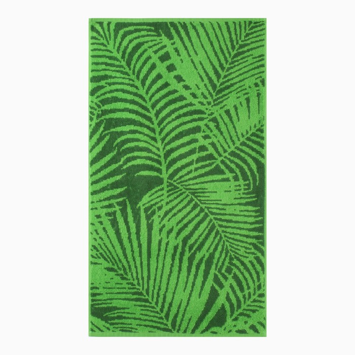 Полотенце махровое Tropical color, 100х150 см, цвет зелёный - фото 676201