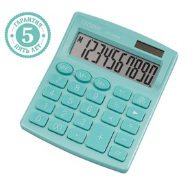 Калькулятор настольный Citizen 10 разрядный, 127 х 105 х 21 мм, 2-е питание, бирюзовый в Донецке