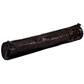 Пенал-тубус для кистей, мягкий, 355 х 65 мм, 7К37, кожзам, принт рептиля, глянцевый, коричневый