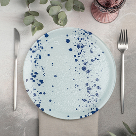 Тарелка обеденная Magistro «Дали», d=25 см, цвет голубой