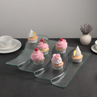 Блюдо стеклянное сервировочное Magistro «Авис», 4 ступени, 38×40×7 см, цвет прозрачный - фото 756661