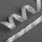 Лента жаккардовая, 16 мм × 10 м, цвет серебро Лента жаккардовая, 16 мм × 10 м, цвет серебро