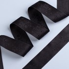 Лента жаккардовая, 38 мм × 10 м, цвет чёрный Лента жаккардовая, 38 мм × 10 м, цвет чёрный