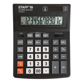Калькулятор настольный 12-разр STAFF PLUS STF-333, 2-е питание 250415 в Донецке