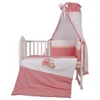 Комплект в кроватку «Плюшевые мишки», 7 предметов, цвет розовый - фото 6507579