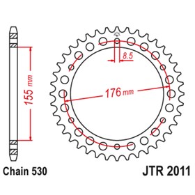Звезда задняя ведомая для мотоцикла JTR2011 4720325