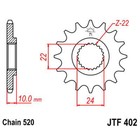 Звезда передняя ведущая JTF402 для мотоцикла, стальная 4720365 - фото 90075