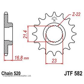 Звезда передняя ведущая JTF582 для мотоцикла, стальная 4720414