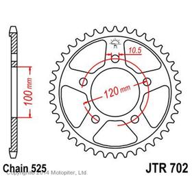 Звезда задняя ведомая для мотоцикла JTR702 4720417