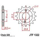 Звезда передняя ведущая JTF1322 для мотоцикла, стальная 4720595 - фото 90278