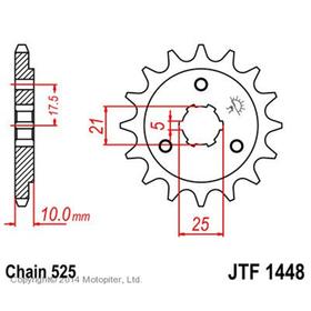 Звезда передняя ведущая для мотоцикла, стальная JTF1448 4720603