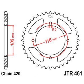 Звезда задняя ведомая JTR461 для мотоцикла стальная 4720686