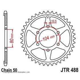 Звезда задняя ведомая JTR488 для мотоцикла стальная 4720695