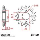 Звезда передняя ведущая JTF511 для мотоцикла, стальная 4720696 - фото 90384