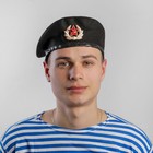 Берет черный сукно, подклад хлопок, р-р 57-58 Берет черный сукно, подклад хлопок, р-р 57-58