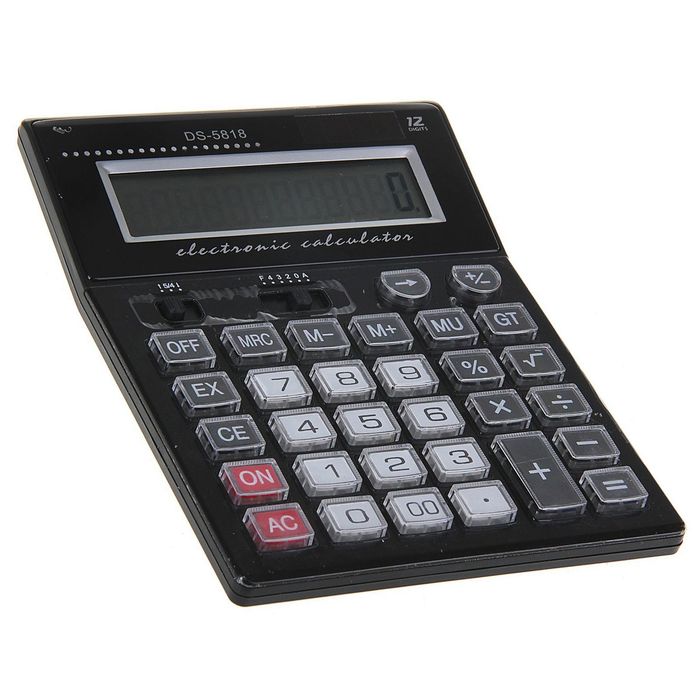 Калькулятор настольный 12-разрядный DS-5818 двойное питание