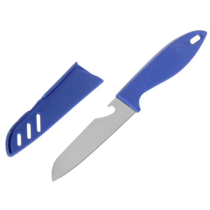 Нож кухонный, лезвие 9,5 см, чехол, цвета МИКС