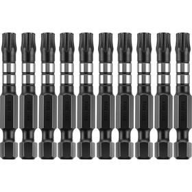 Биты KRAFTOOL Impact Pro 26195-30-50-S10, Е 1/4", 50 мм, TX30, 10 шт., TORX, кейс 4735579