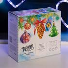 Гирлянда «Бахрома» 2.4 × 0.9 м с насадками «Сердце», IP20, прозрачная нить, 186 LED, свечение белое, 8 режимов, 220 В 4356977