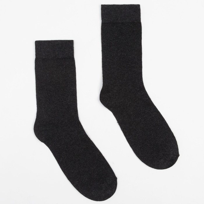 Носки мужские, цвет тёмно-серый, размер 29 - фото 3320542