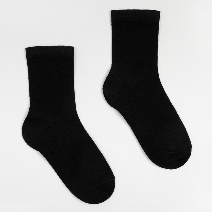 Носки детские, цвет чёрный, размер 20