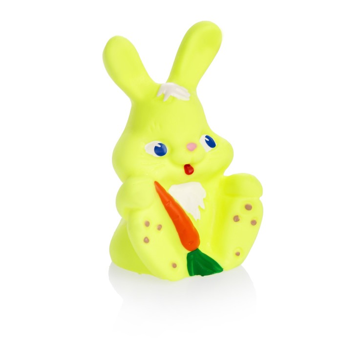Резиновая игрушка "Зайчик с морковкой", МИКС