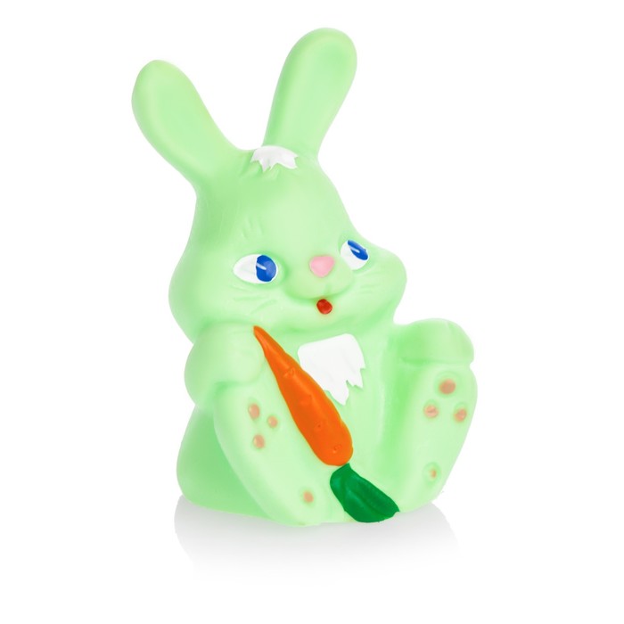 Резиновая игрушка "Зайчик с морковкой", МИКС