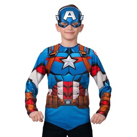 Карнавальный костюм «Капитан Америка» без мускулов, куртка, маска, р. 32, рост 122 см в Донецке