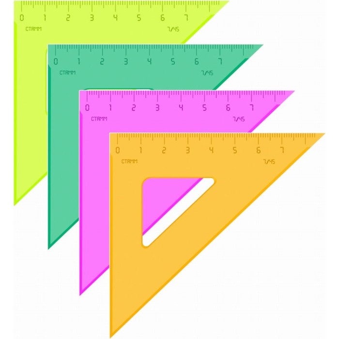 Треугольник 7см 45* «Стамм» NEON, микс