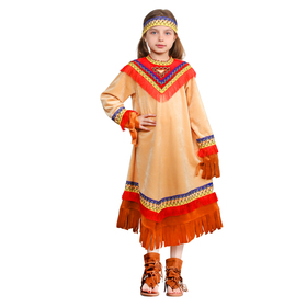 Карнавальный костюм «Индеец девочка», платье, головной убор, р. 38, рост 146 см в Донецке