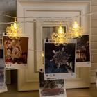 Гирлянда «Нить» 4.5 м с насадками «Прищепки-снежинки», IP20, прозрачная нить, 20 LED, свечение тёплое белое, 220 В 4445729