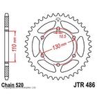 Звезда задняя (ведомая) JTR486 для мотоцикла стальная 4164627 - фото 90680