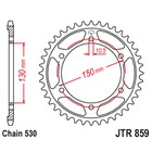 Звезда задняя, ведомая, JTR859 для мотоцикла стальная 4164768 - фото 90686