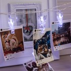 Гирлянда «Нить» 4.5 м с насадками «Прищепки», IP20, прозрачная нить, 20 LED, свечение белое 220 В 4445720