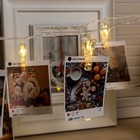 Гирлянда «Нить» 4.5 м с насадками «Прищепки», IP20, прозрачная нить, 20 LED, свечение тёплое белое, 220 В 4445721