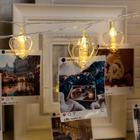 Гирлянда «Нить» 4.5 м с насадками «Прищепки-сердце», IP20, прозрачная нить, 20 LED, свечение тёплое белое, 220 В 4445735