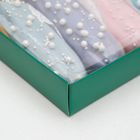 Подарочная коробка, с прозрачной крышкой, изумрудная, 26 х 21х 4 см 4680025