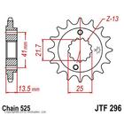 Звезда передняя, ведущая, JTF296 для мотоцикла, стальная 4164599 - фото 90712