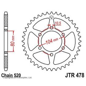 Звезда задняя (ведомая) JTR478 для мотоцикла стальная 4164625