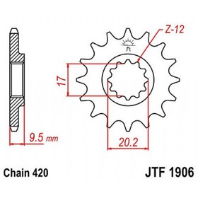 Звезда ведущая JT sprockets 1906.14 4543164