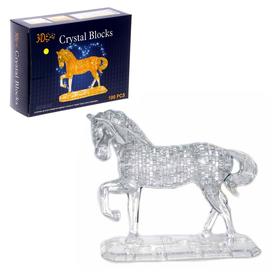 3D puzzle crystal Horse on stand, 100 pieces, MIX colors