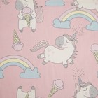 Ткань набивная «Единороги» 2 м, цвет розовый, ширина 160 (± 5 см), сатин, 100% хлопок Ткань набивная «Единороги» 2 м, цвет розовый, ширина 160 (± 5 см), сатин, 100% хлопок