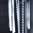Гирлянда «Нить» 3 м с насадками «Сосульки 45 см», IP44, УМС, прозрачная нить, 36 LED, свечение белое с эффектом стекания, 12 В 4588012