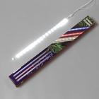 Гирлянда «Нить» 3 м с насадками «Сосульки 45 см», IP44, УМС, прозрачная нить, 36 LED, свечение белое с эффектом стекания, 12 В 4588012